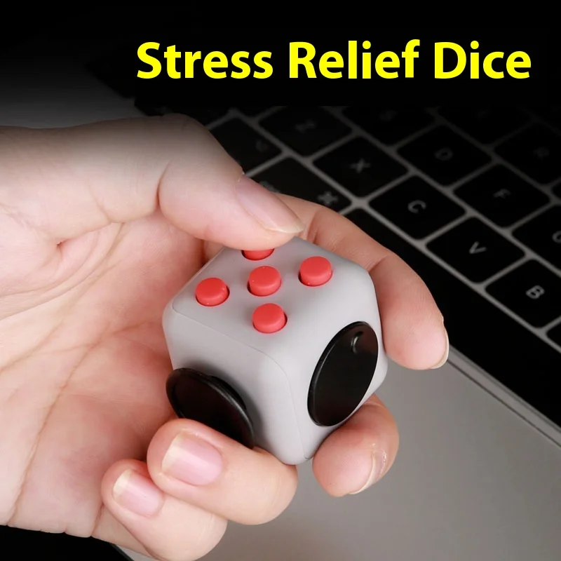 Cubo de inquietação de 3a geração – Brinquedos multi-sensoria de 6 lados para alívio de ansiedade, presente de gadget de mesa antiestresse para adultos com TDAH e A