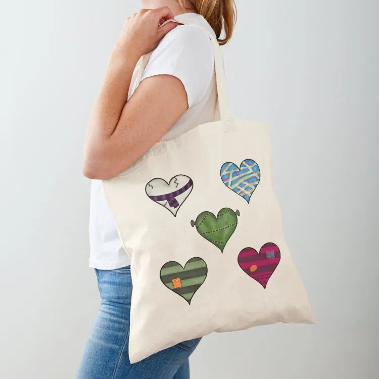 

Cute Monster inspired hearts Tote Bag Canvas stote bag Eco bag canvas tote bags