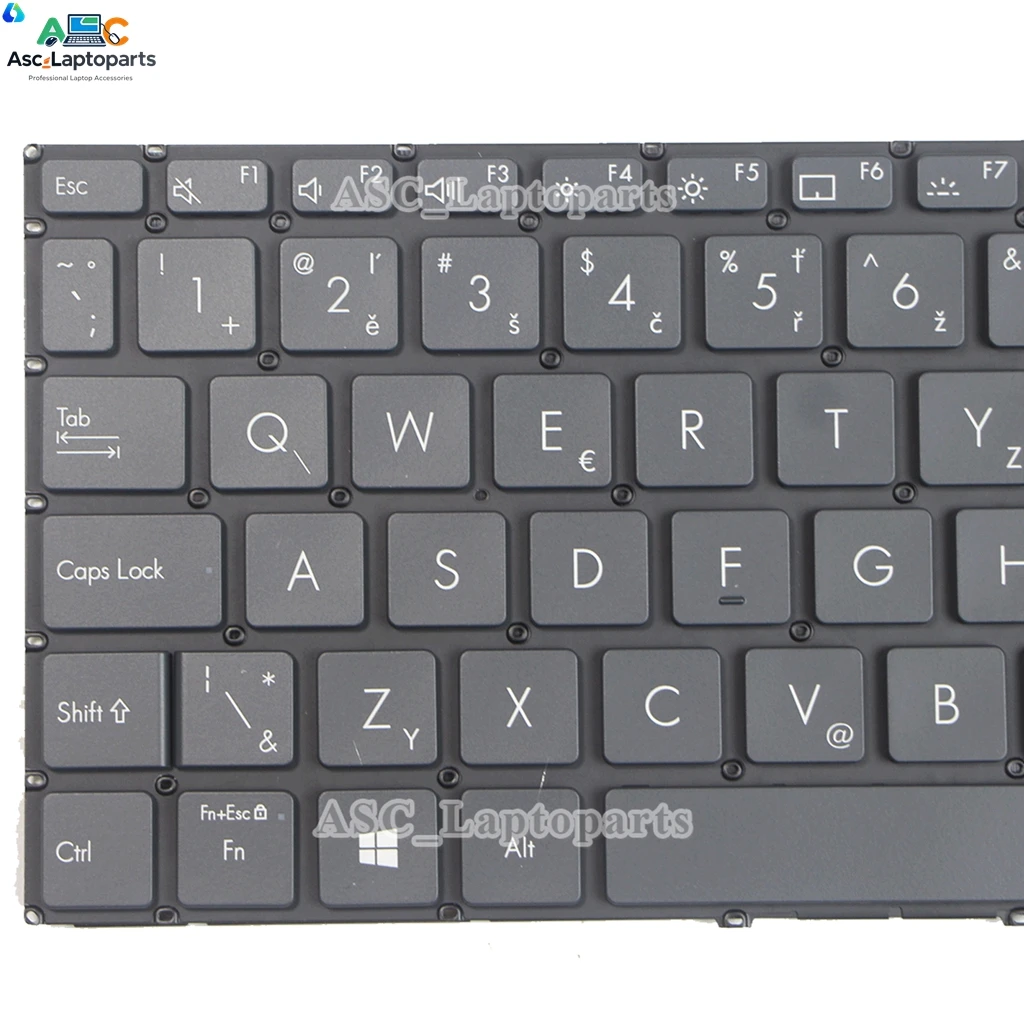 New Czech Slovak Keyboard for ASUS ZenBook 14 UX435 UX435E UX435EGL UX435EG U4800 U4800EGL UX435EAL Black with BACKLIT, no Frame