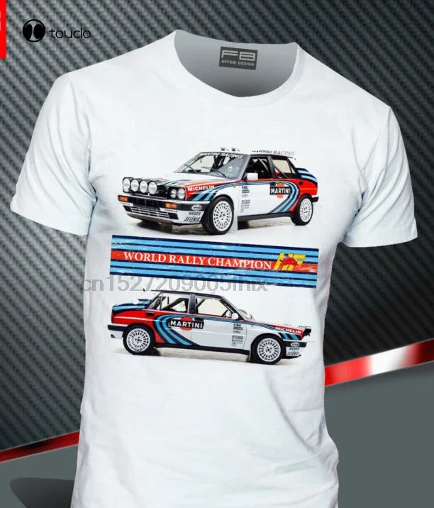 T-Shirt Uomo Lancia Delta Martini Racing Evo Hf Integrale Rally Legend Fb Tee New Fashion Men Casual Slim Fit T-Shirt Unisex