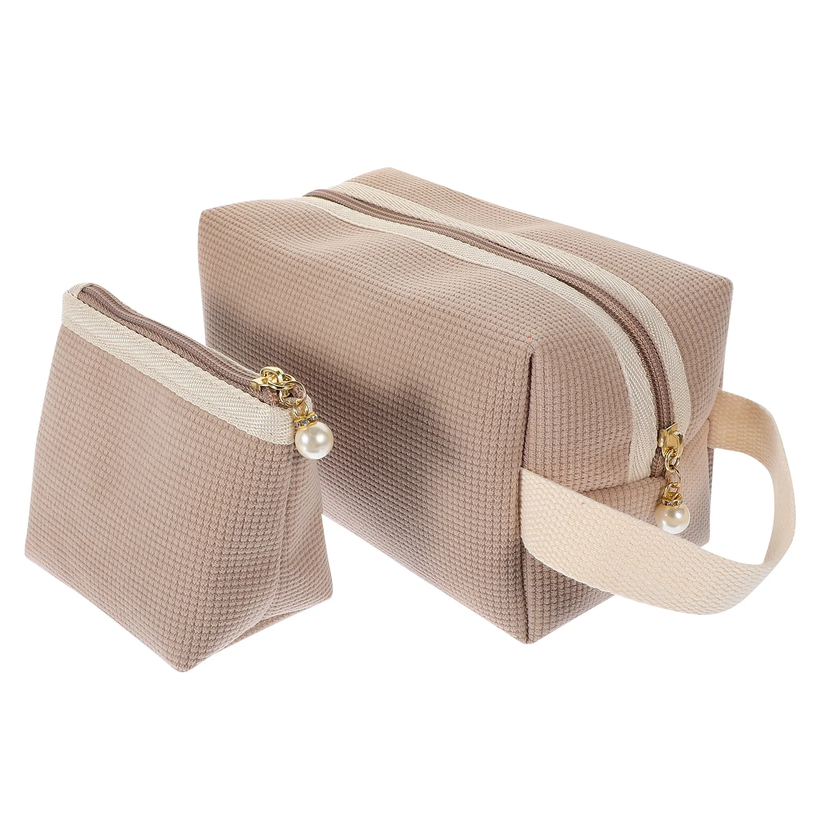 

2Pcs Makeup Bags Women Zipper Cosmetics Pouches Lightweight Travel Organizer Portable Bag for Outdoor Use Makeup