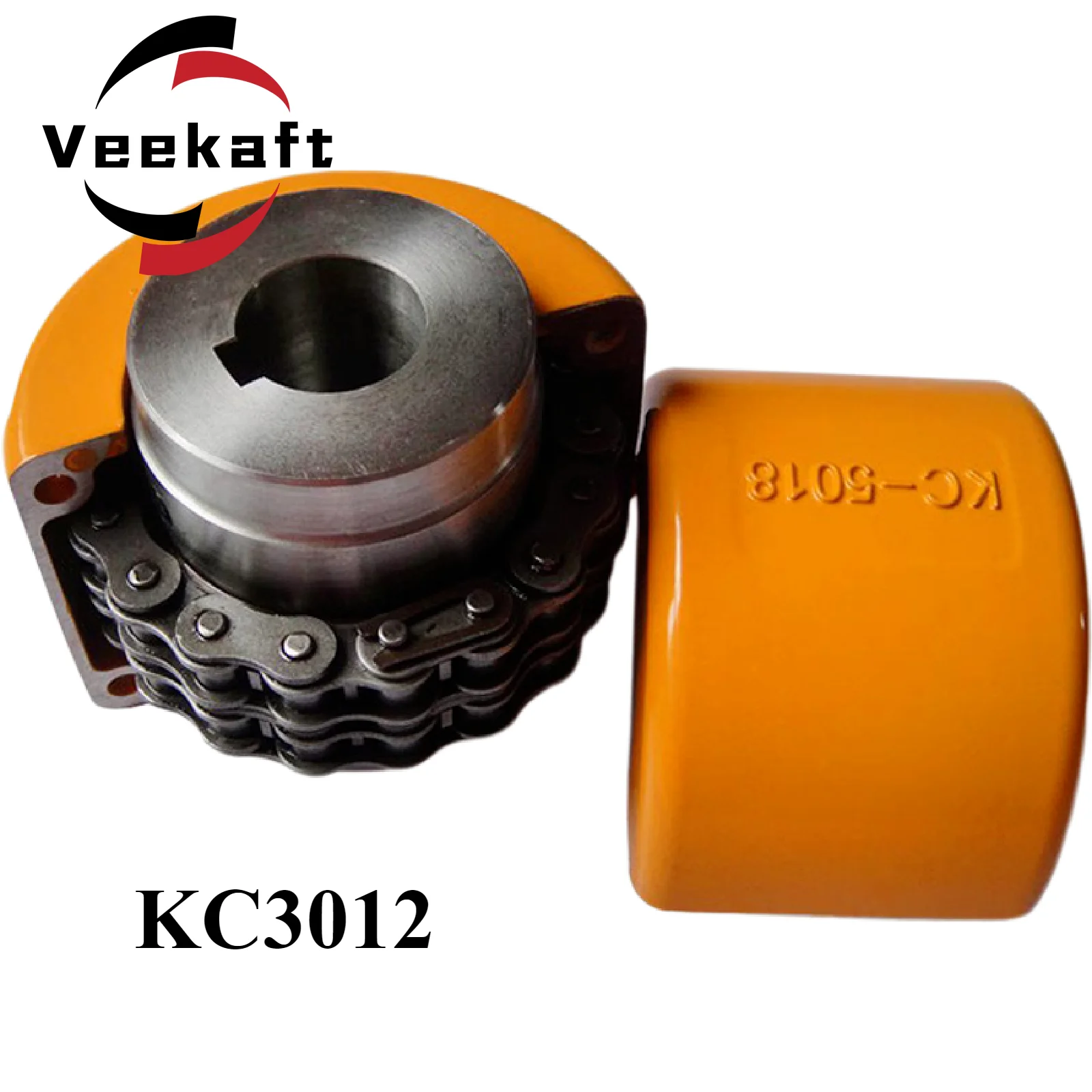 

1PC Veekaft KC3012 Sprocket Gear Chain Coupler with cover 12/12.7/14/15/16mm Chain Coupling Roller Chain Coupling