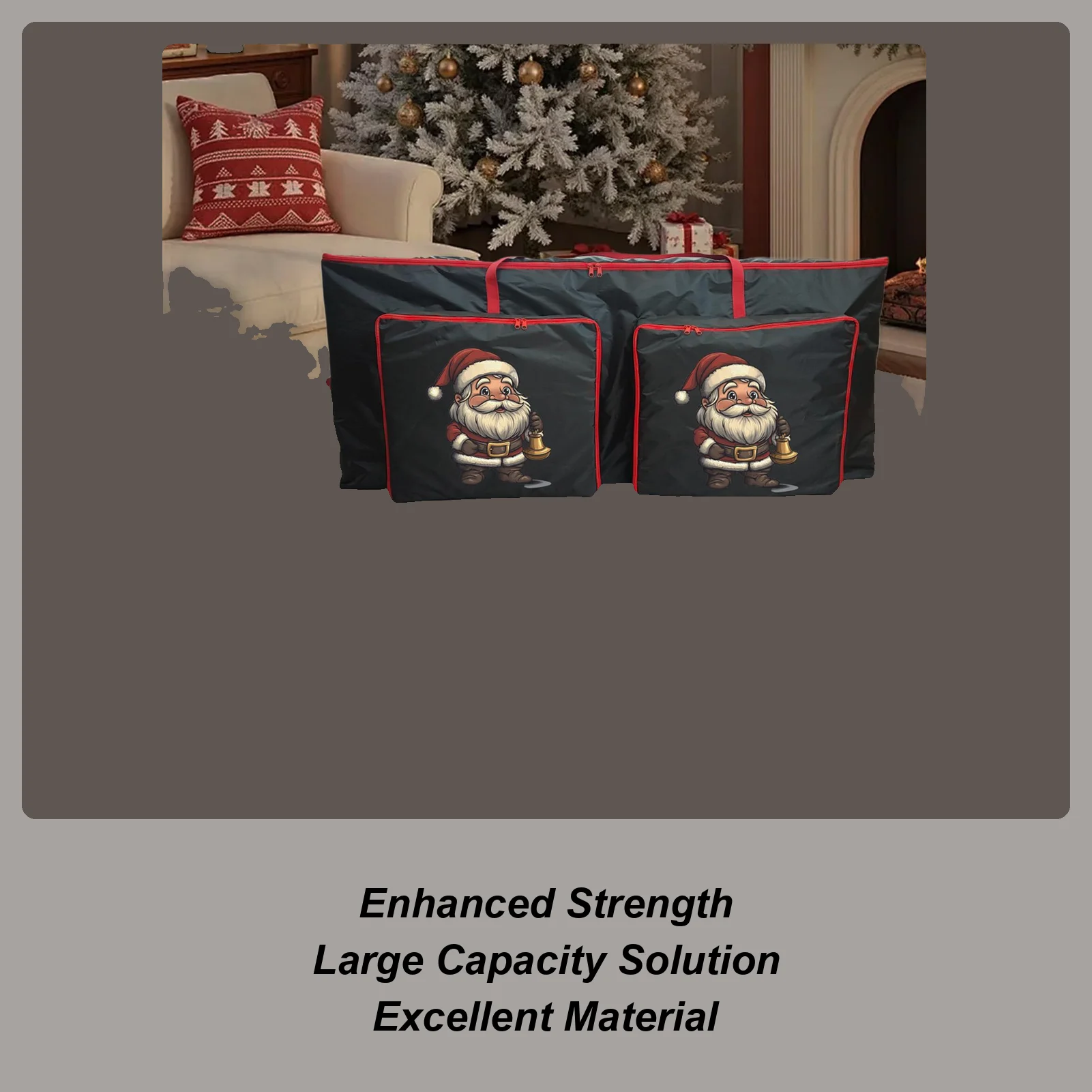 Christmas Tree Storage Bag - Waterproof Dustproof Container for Xmas Tree, Wreath, Ornaments - Holiday Decor Organizer