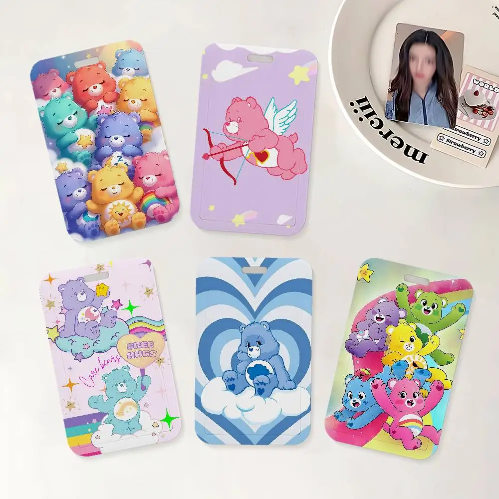 Cartoon C-Cear B-Bears Cute ID Badge Holder With Lanyard Neck Strap For Office School Name Card Credentials Case