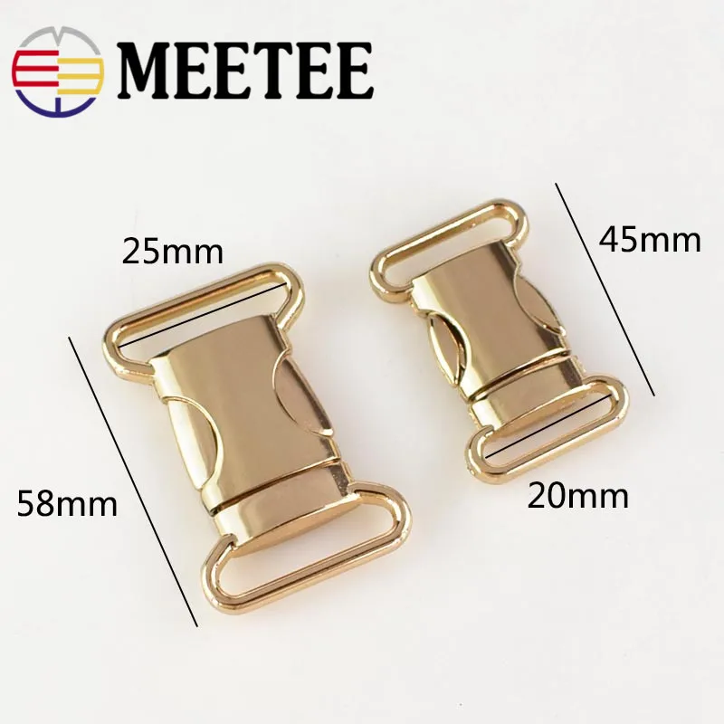 2pcs/4pcs In Metallo Fibbie Per Cinture 20 millimetri 25 millimetri di Clip A Scatto Chiusura Fibbia per Borse Cinture di Abbigliamento FAI DA TE