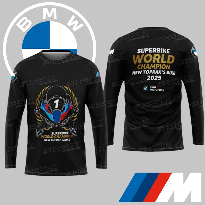 

BMW New Car Quick-drying Long-sleeved 2025 Luxury High-end Casual T-shirt Car Lover Gift BMW Sports Cycling Suit Top Moto