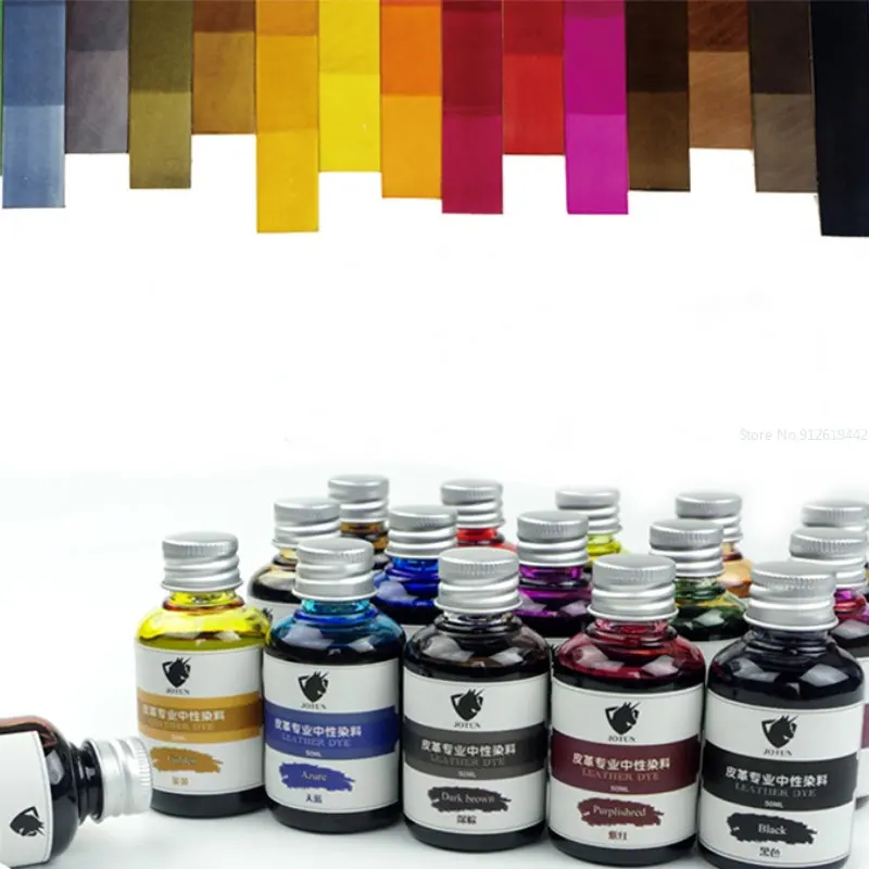 50ml barwnik zmieniający kolor skóry DIY farba do malowania skóry regulowane rozcieńczanie koloru malowane Graffiti barwnik alkoholowy artykuły skórzane