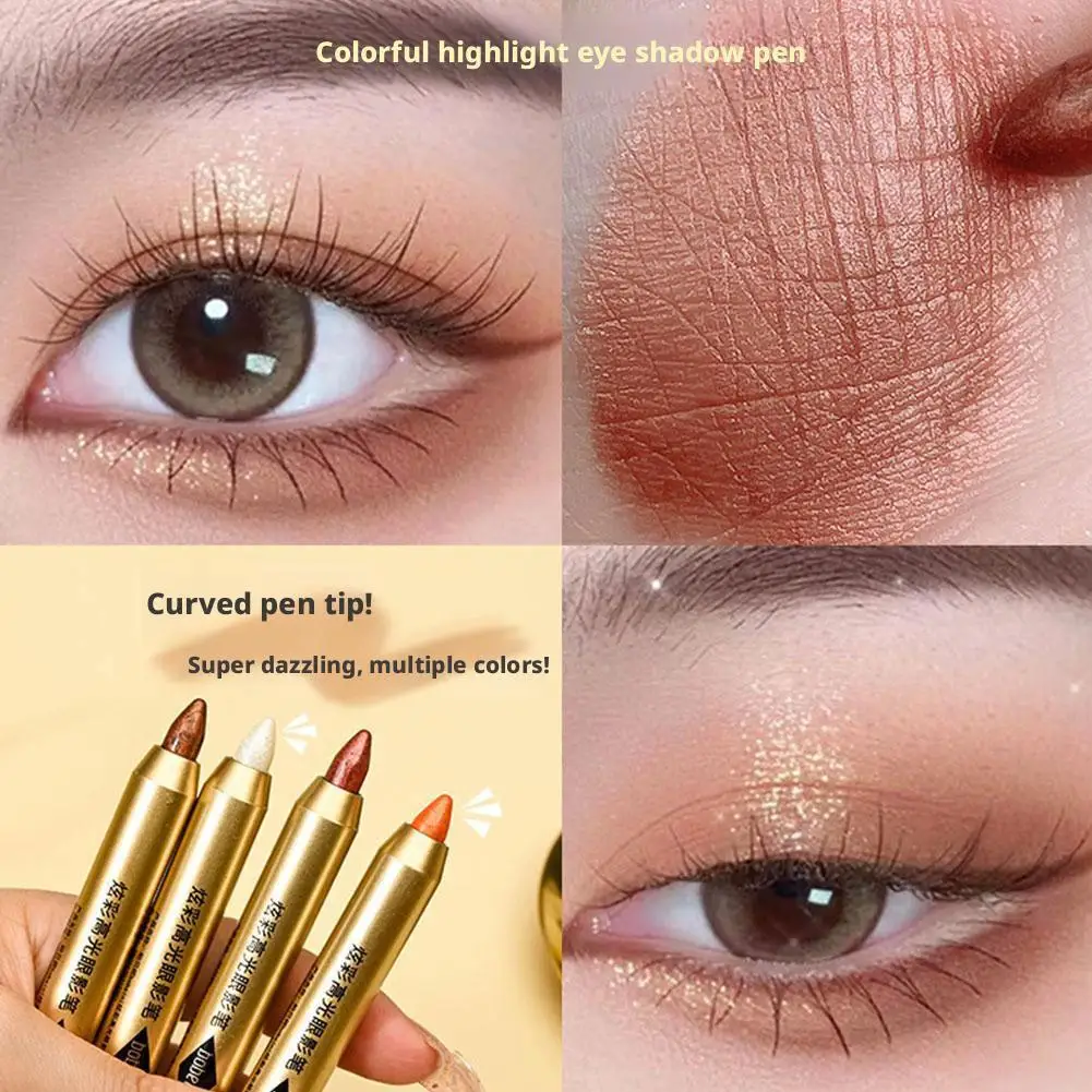 2 in 1 펄리 아이섀도우 스틱 펜슬 방수 글리터 메이크업 눈가 마감 아이섀도우 아이 하이 매트 피그먼트 P5V2