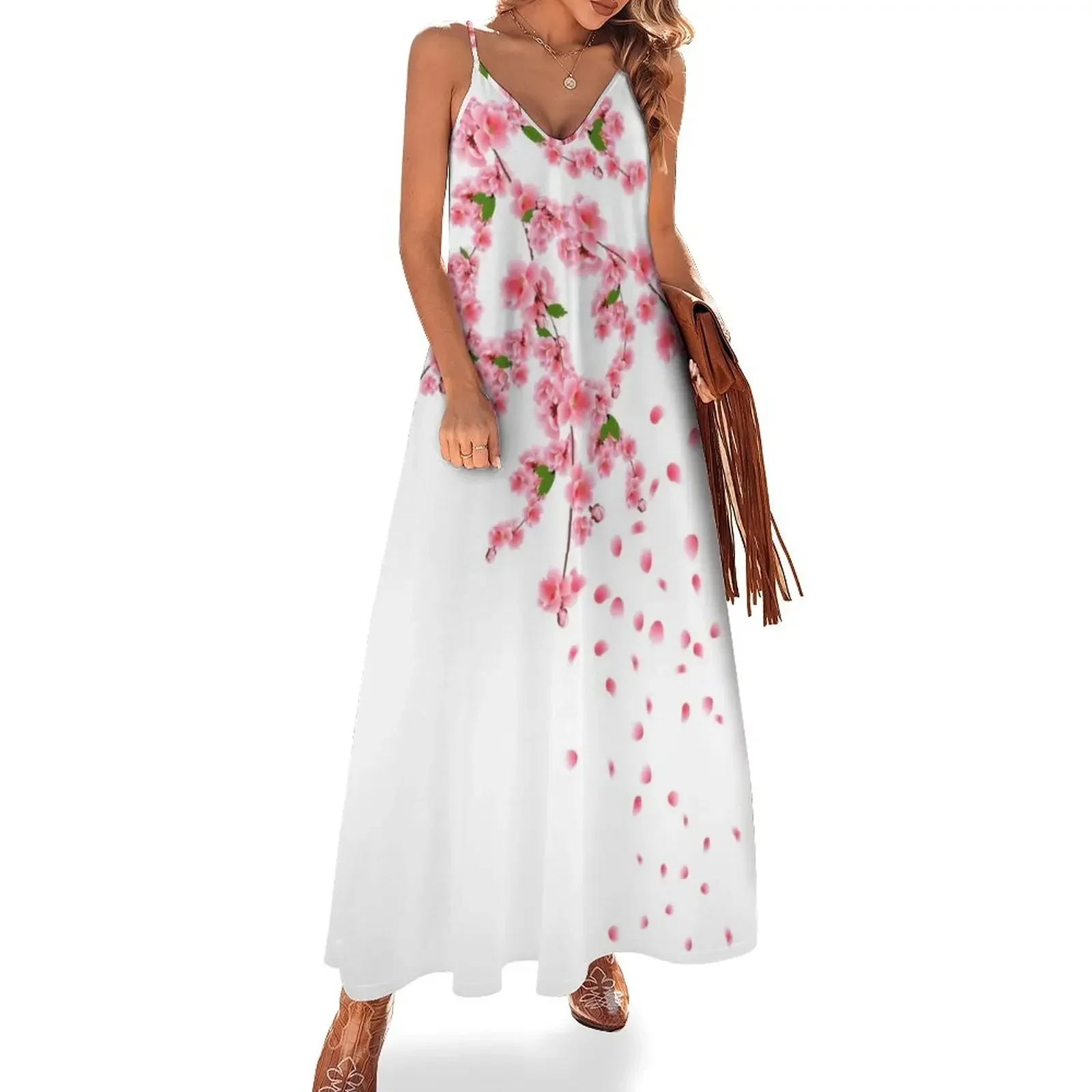 

Sakura Cherry Blossom Sleeveless Dress dress korean style luxury dresses dress