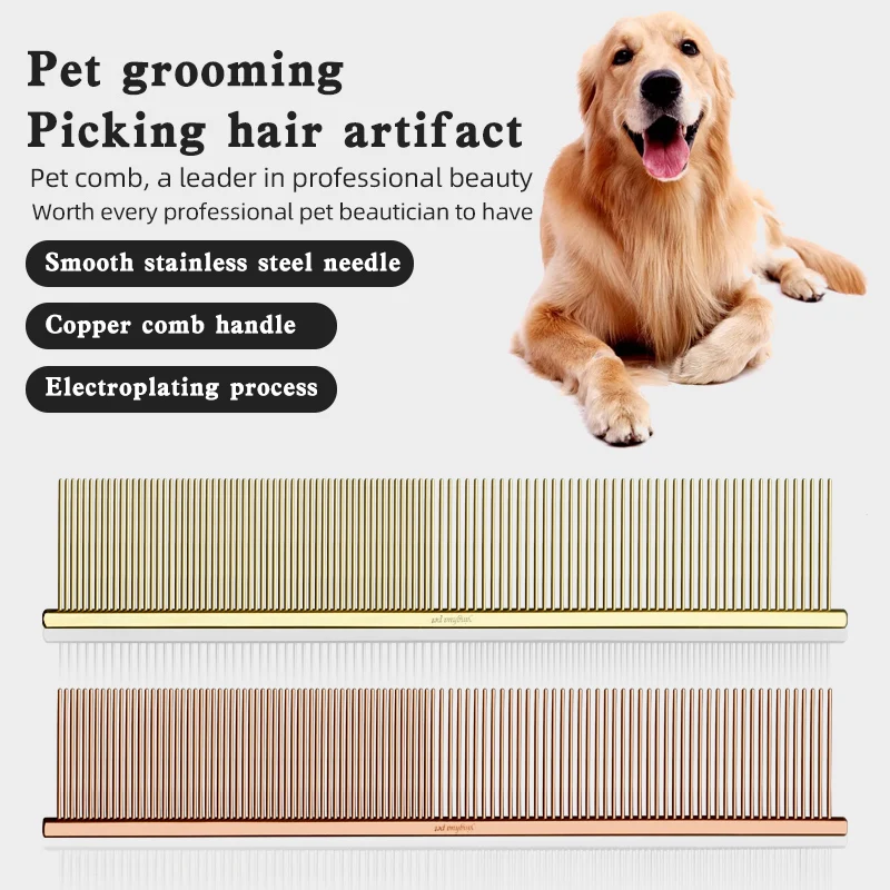 New Pet Piano Comb Pick Hair Open Knot Comb Hair Long haired Cat Comb Remove Floating Hair Dense Teeth Sparse Teeth Dog Comb