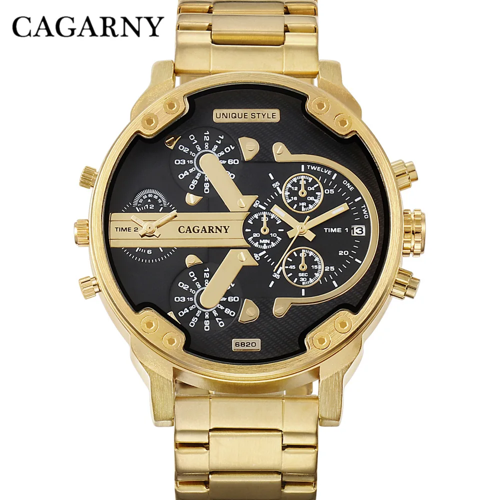 Classic Watch Men Top Brand Luxury Gold Steel Band Large Dial Quartz Wristwatches Man Male Clock Relogio Masculino Drop Shipping