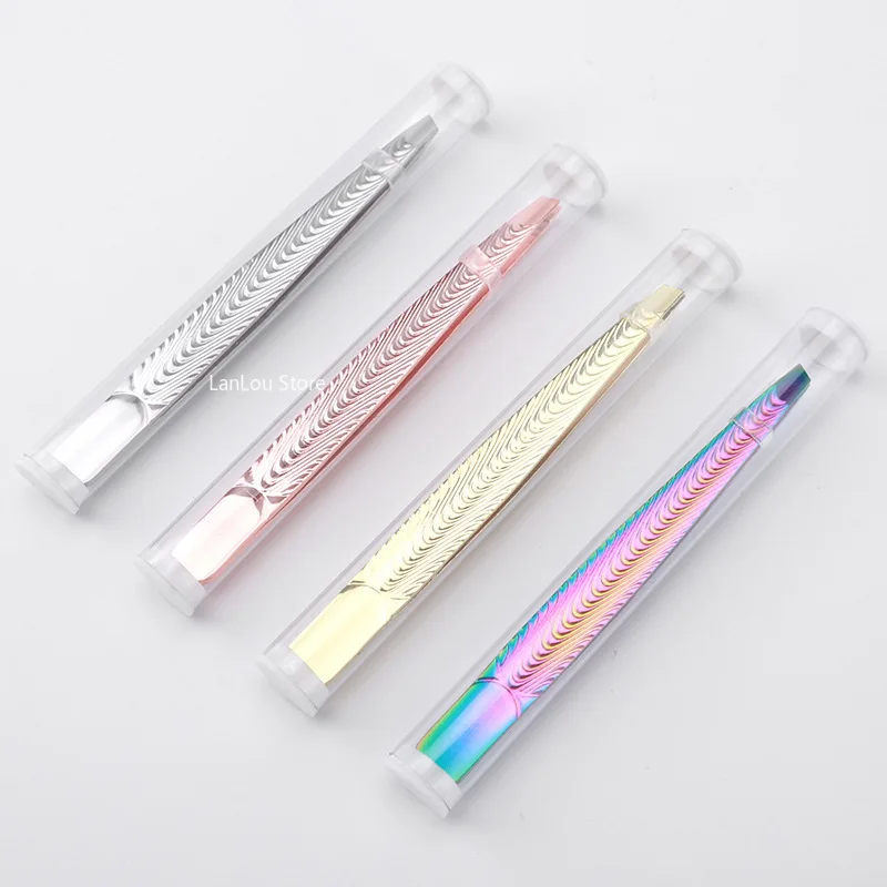 1Pcs Eyebrows Tweezers Trimmer Professional Beard Eyelash Brow Hair Removal Plucker For Face Makeup Tool Man Or Women' Bag