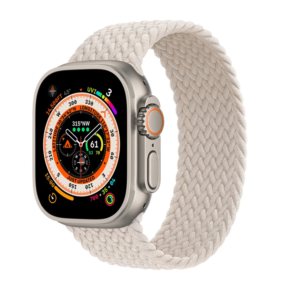 Geflochtenes Solo Loop Armband für Apple Watch 46mm 44mm 40mm 45mm 41mm 42mm Correa Armband iWatch Series 11 10 9 SE 8 7 6 5 4 3