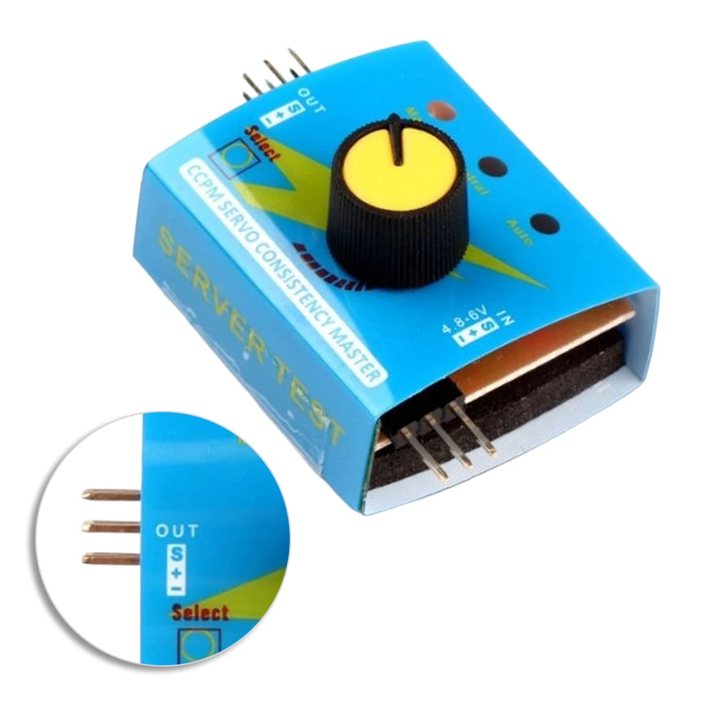 RC Controller Tester For Motor And ESC 3 Modes Manual Neutral Auto LED Indicator Rotary Knob Connect Up To Three Controllers