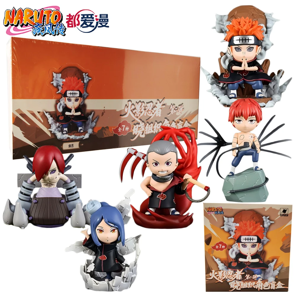 

Original Naruto Akatsuki Characters Series Blind Box Anime Model Figurine Toys Desktop Ornaments Holiday Gifts for Boys Girls