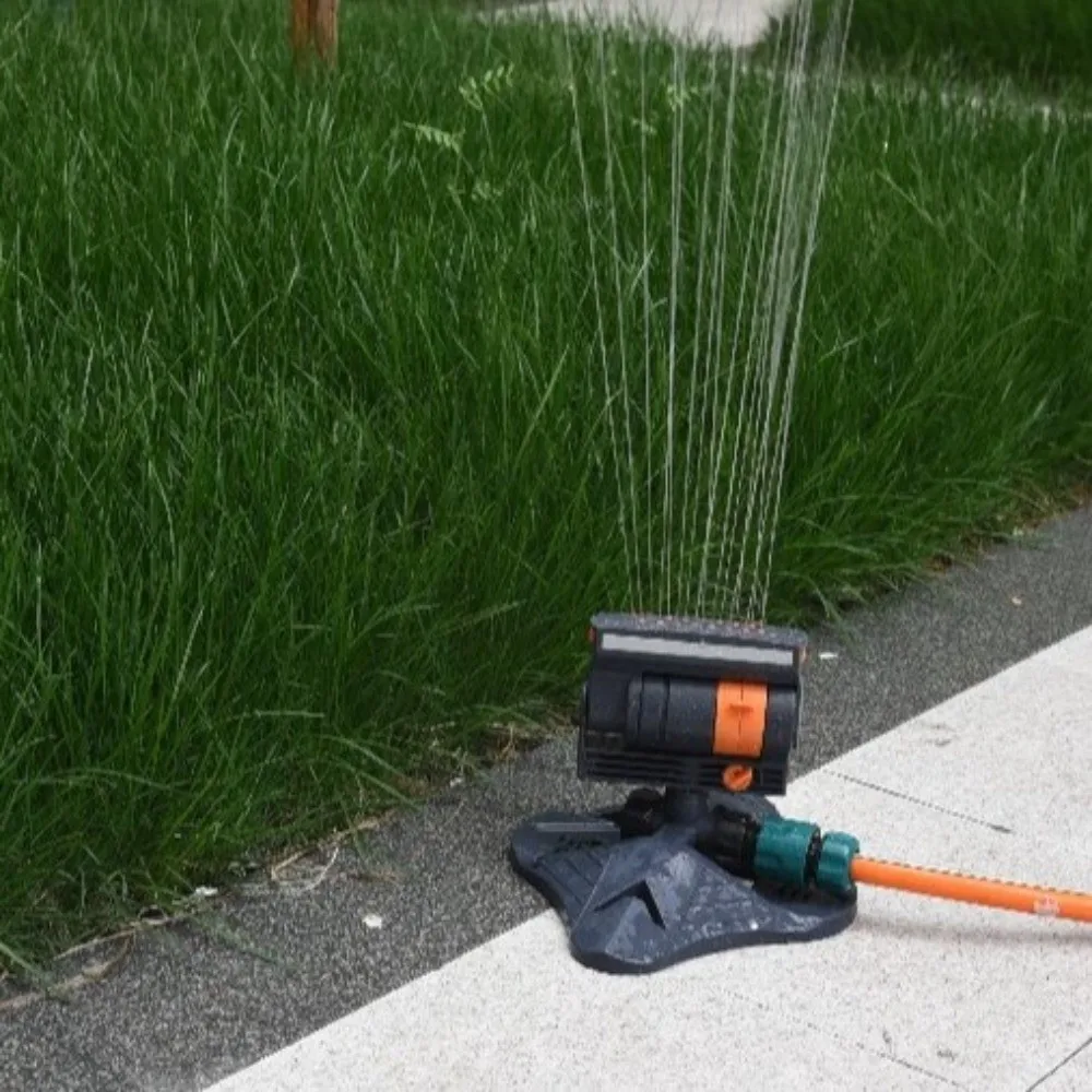 16 Holes Garden Sprinkler Adjustable Irrigation Automatic Swing Oscillating Sprinkler Durable Large Coverage Lawn Sprinkler