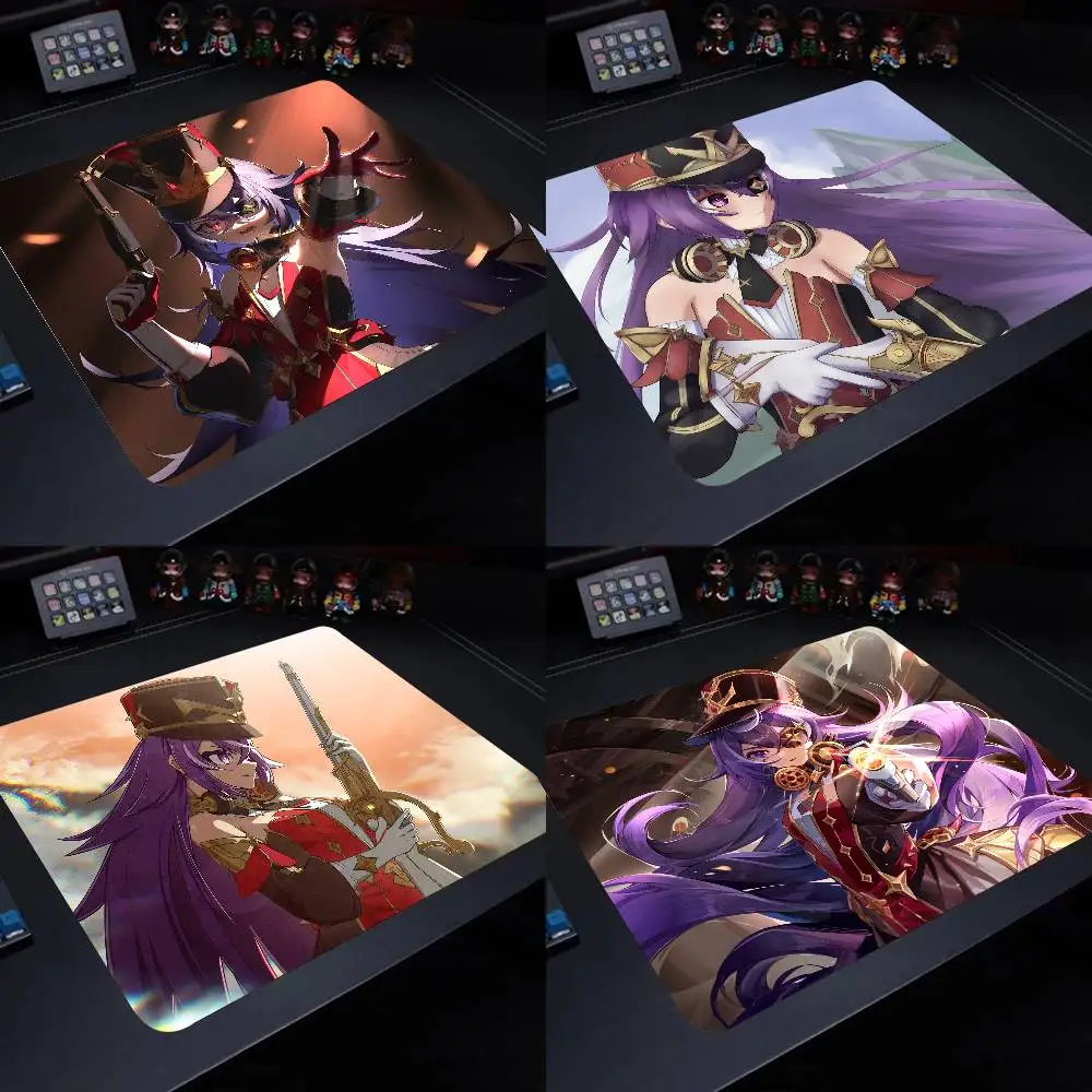 Chevreuse Genshin Impact Mouse Pad 22X18 Square Computer Accessories Office Game Table Mats Rubber Anti-slip Mousepads