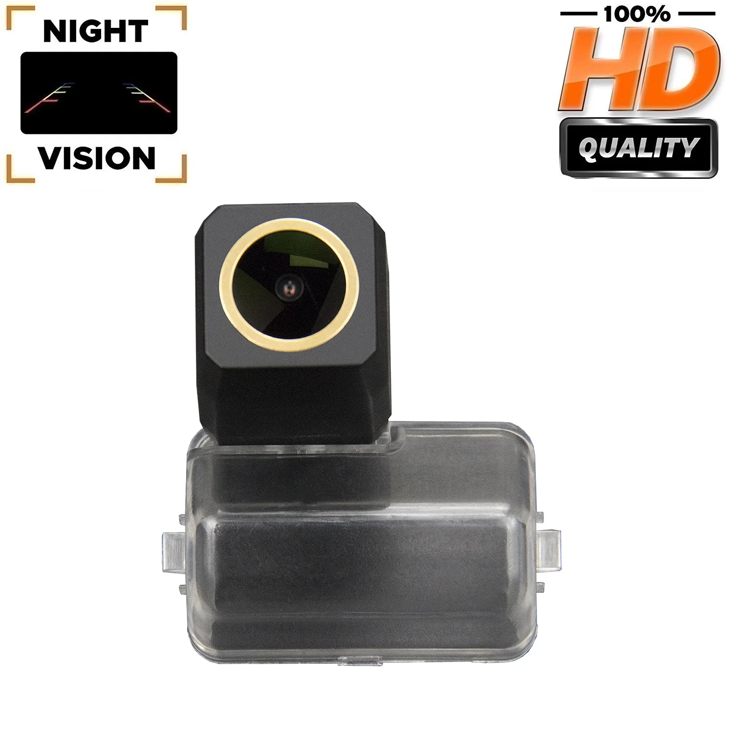 HD 1280*720P Rear View Parking Camera for Mazda CX-7 2012 2013, License Plate Light Night Vision Waterproof Golden Backup Camera