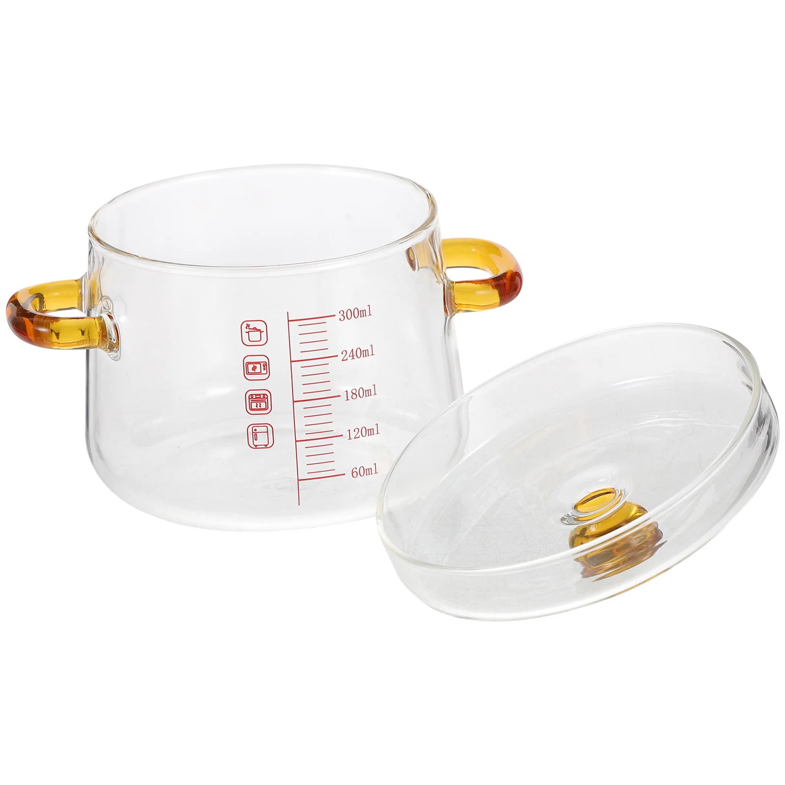 

Glass Steamed Egg Bowl Double Ear Transparent Heat Resistant Kitchen Pot Cooking Stew Soup Pot for Kitchen for Soup