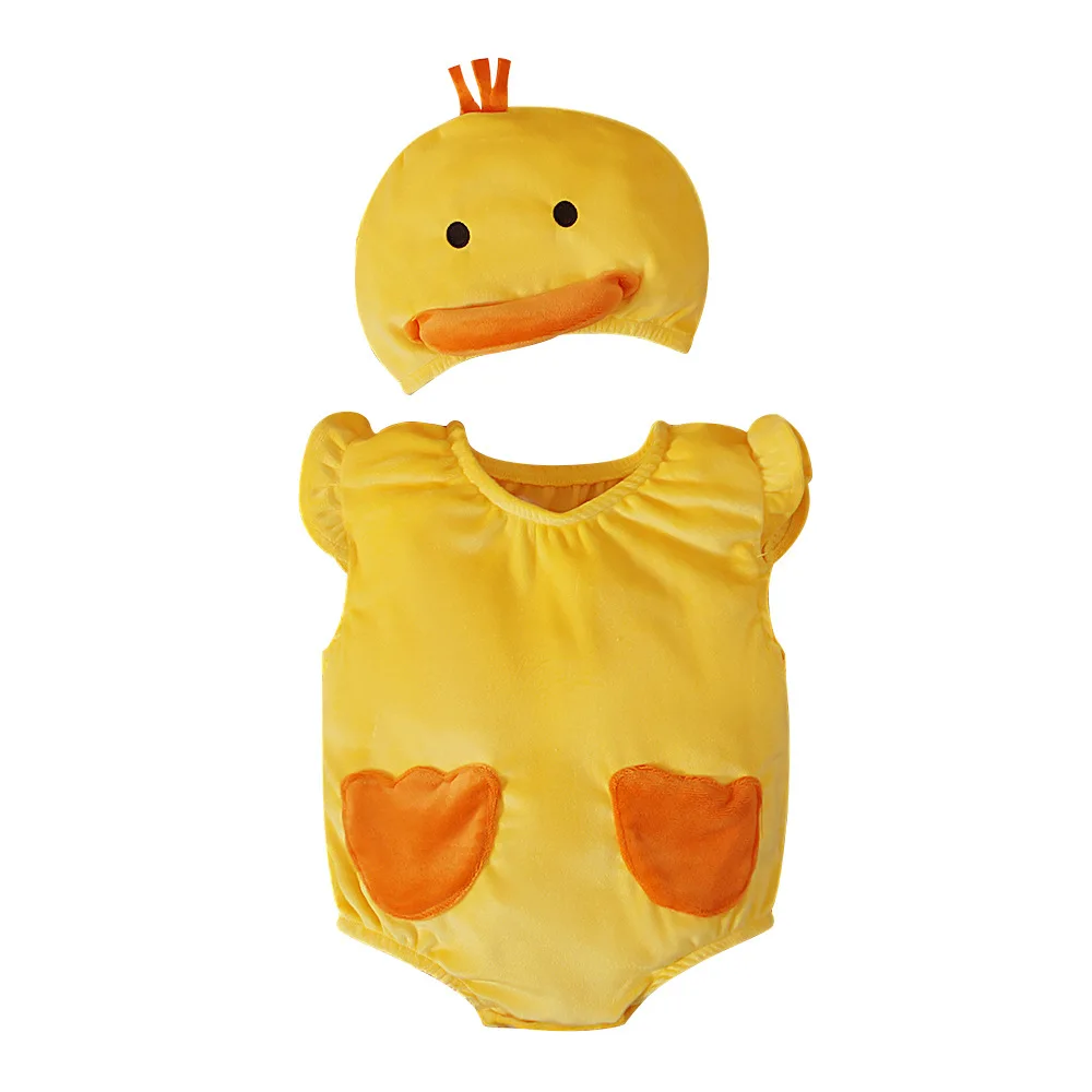 Infant Duck Outfit With Hat Baby Yellow Duckling Halloween Costume
