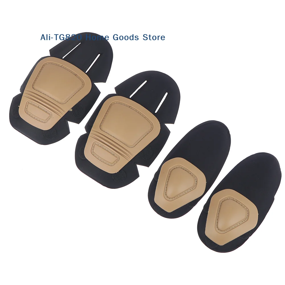[TG820]1Pair Tactical Frog Suit Knee Pads & Elbow Support Paintball Airsoft Kneepad Interpolated Knee Protector Set