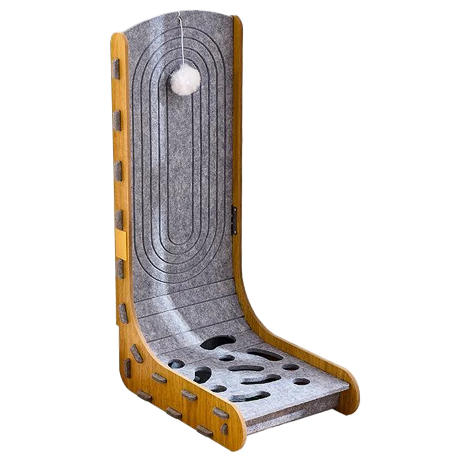 Cats Scratching Board with Ball L Shape Cat Scratcher for Couch Wall (Model 3)