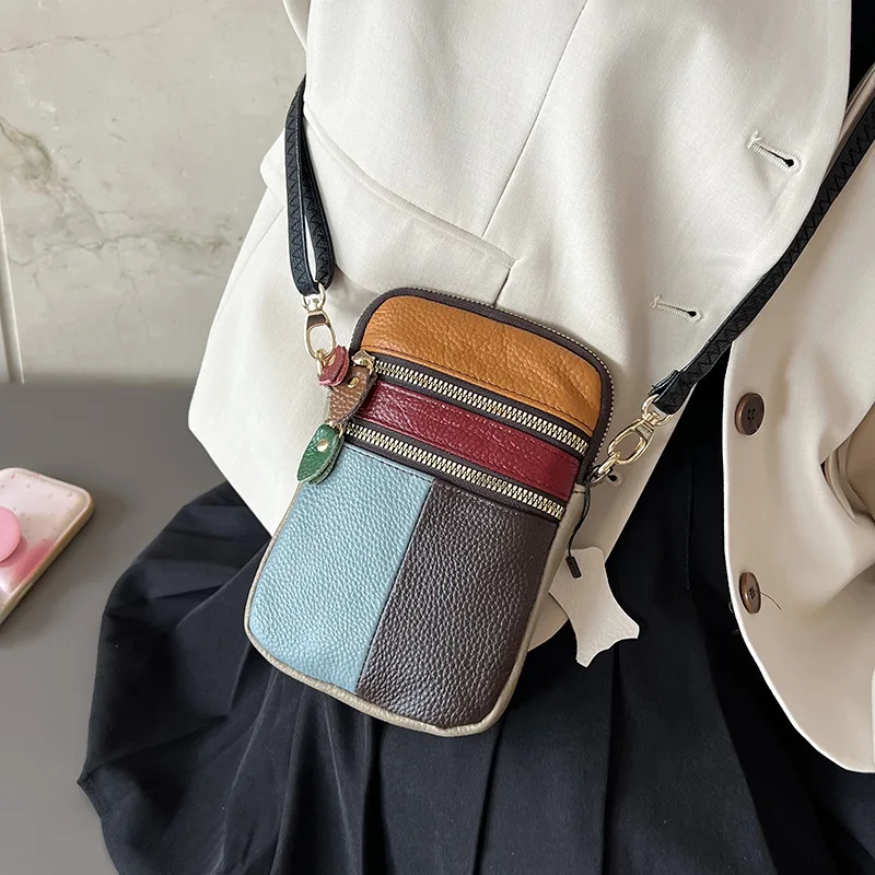 Mode Dames Handtassen Mini Schoudertassen Kleine Crossbody Tassen Lederen Rits Telefoon Pols Tas Vrouw Tasje