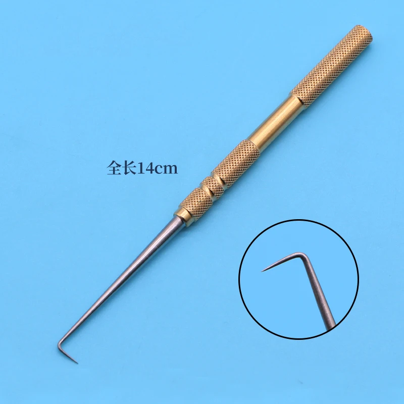 

Beauty and plastic surgery single claw hook, gold handle, ball head hook, nose surgical instrument, right angle sharp head, blun