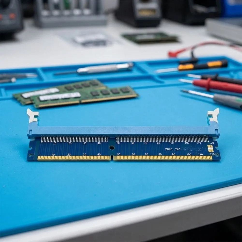 DDR3 DDR4 DDR5 Memory Test Card Adapter With Retention Clips And Long Latch Extension Board For RAM Module Testing Tool