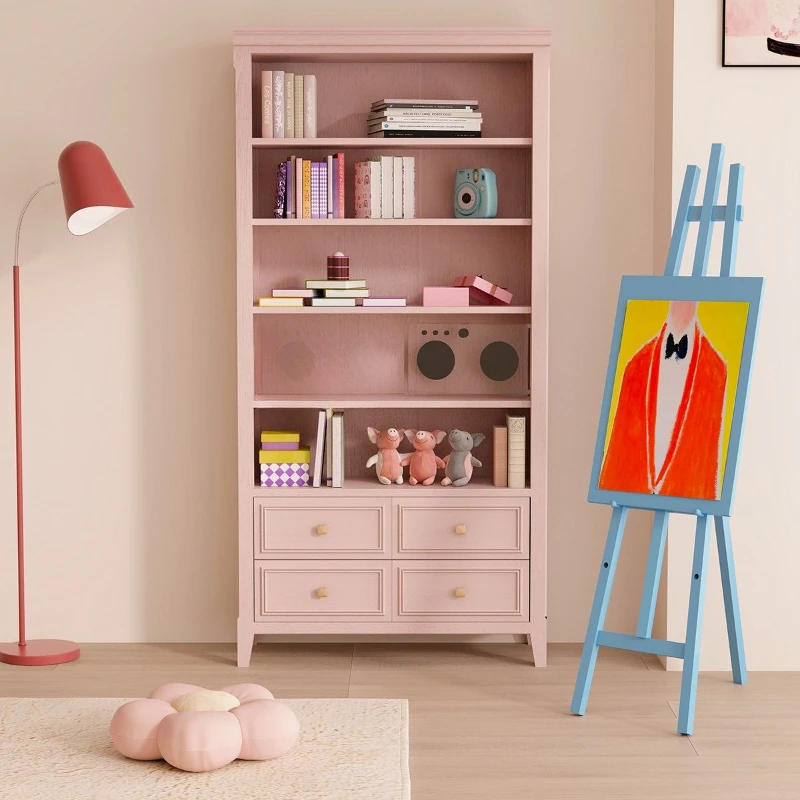 Dopamine cabinet children's floor solid wood bookcase integrated combination cabinet