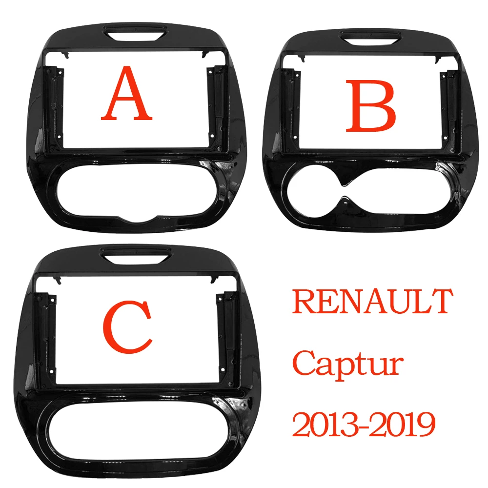 Car Radio Fascia Frame For Renault Captur Kaptur 2011-2019 AT MT European Version 9 inch Stereo Panel Harness Power Cord Canbus