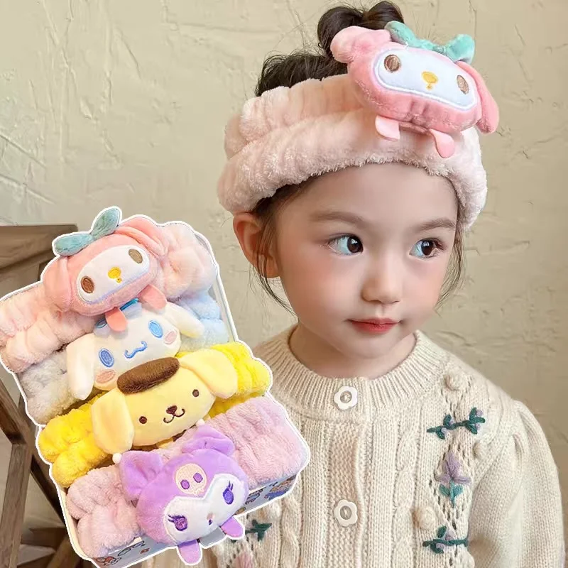 

Cartoon Kuromi Headband Women Fashion Face Wash Hair Band Fashion Plush Girl Headband