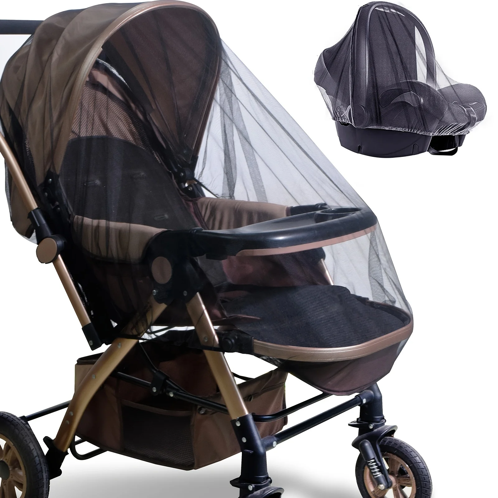 Baby Stroller Supplies, Full Face Mosquito Cover, Mosquito Net, Super Durable, Breathable, Insect Proof Dust-proof Stroller Mesh
