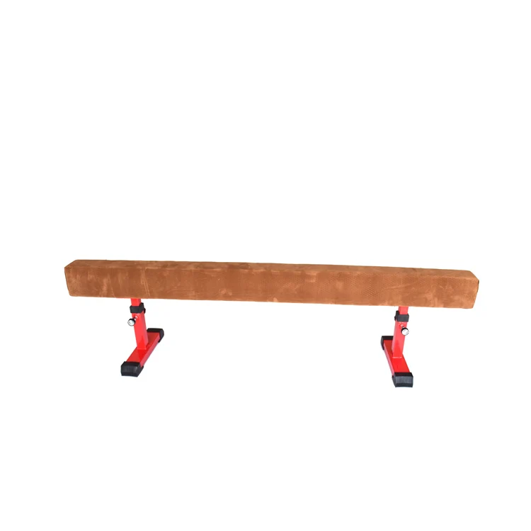 

12FT wood core gymnastics adjustable balance beam with suede cover for kids training