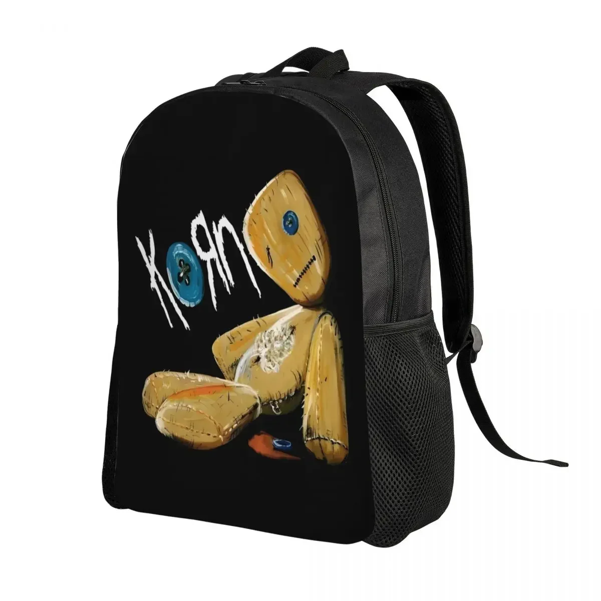 Custom Korns Heavy Metal Music Hard Rock Roll Backpack for Men Women Water Resistant College School Band Bag Printing Bookbags