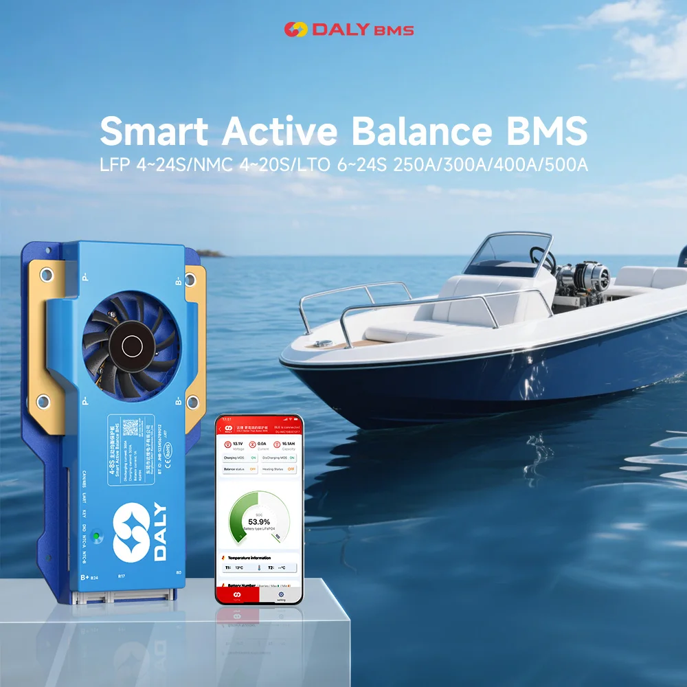 DALYBMS 250A 300A 400A 500A DALY Bms Smart BMS 4S 12V 8S 24V 1A Active Balance bms for lifepo4 lithium ion battery RS485 CAN
