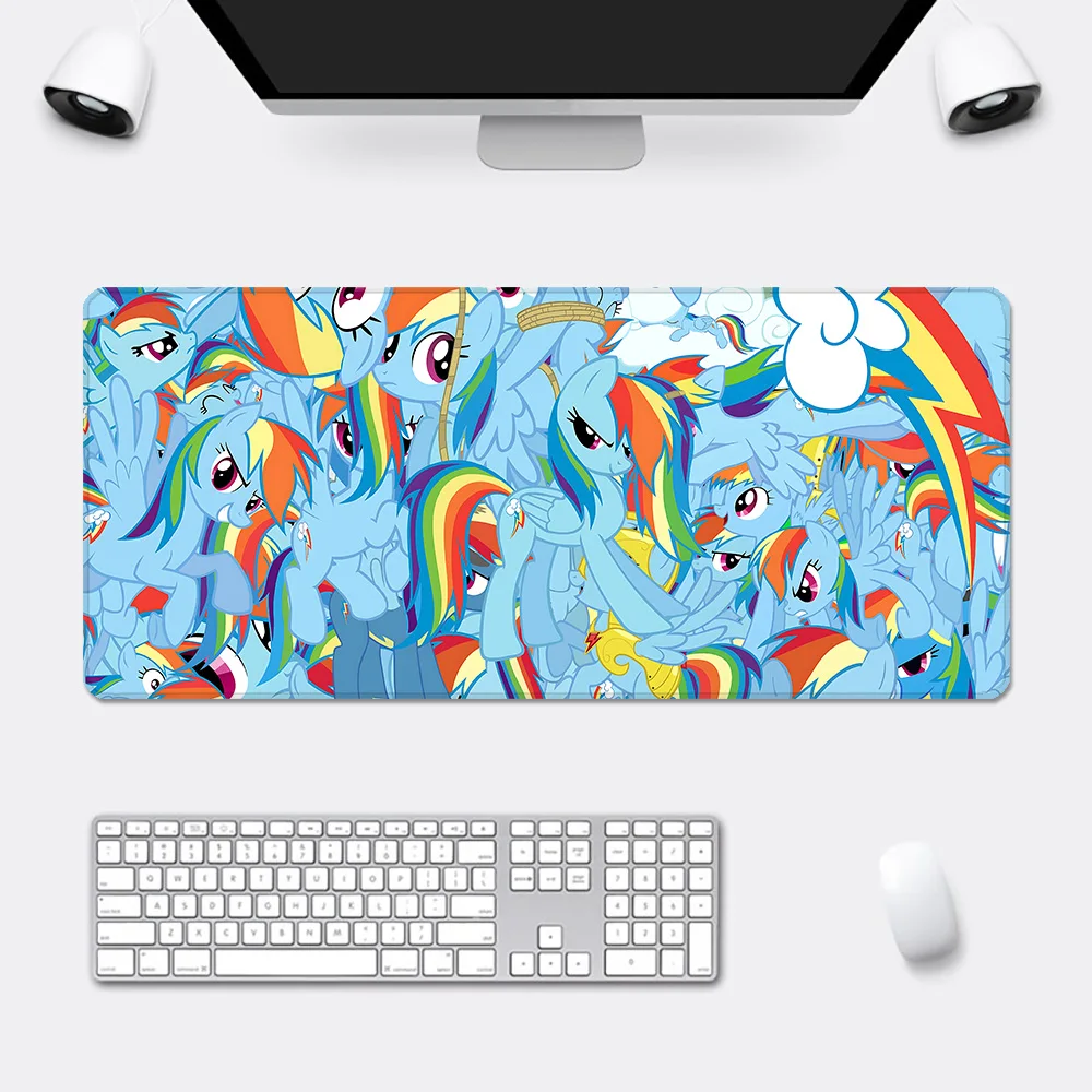Cartoon M-My-Little-Ponys Mousepad HD Printing Computer Gamers Locking Edge Non-slip Mouse Pad XXL90x40cm Keyboard PC Desk Pad
