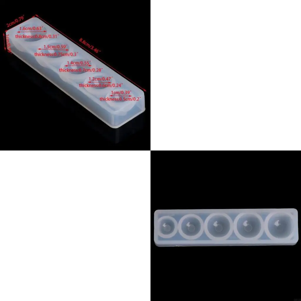 

Геометрическая форма для литья ювелирных изделий, силиконовая форма для ожерелья, смола, маленькая полусфера, форма для изделий,