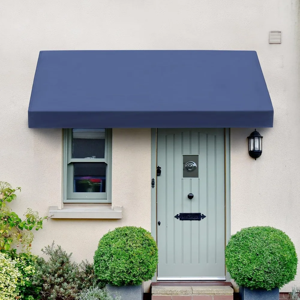 Commercial Grade 6.75'x2.95' Door Awnings, Window Awning Canopy - 100% Polyester Sunshade Shelter W100 Series