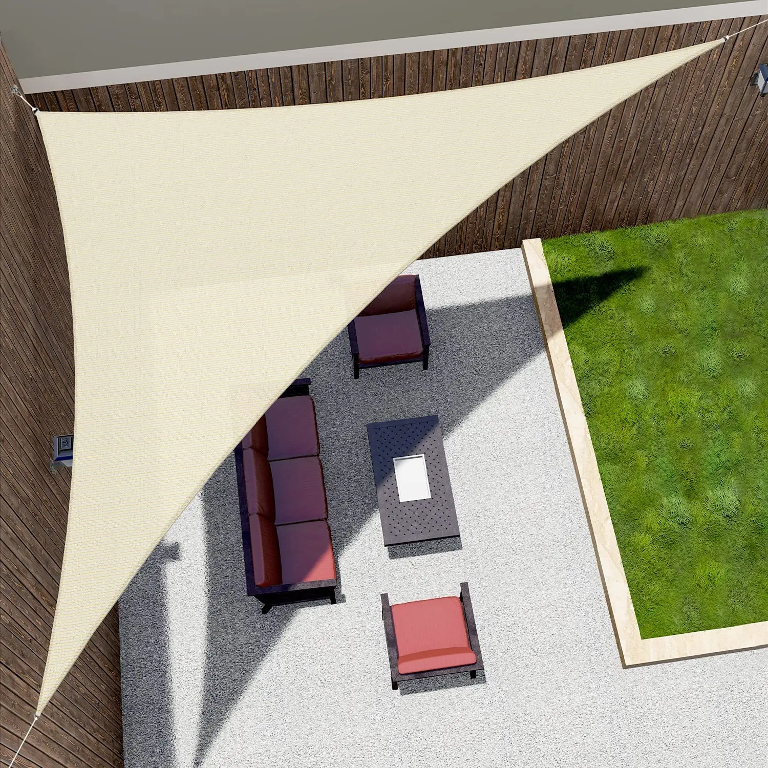 Large Triangle Waterproof Sun Shade Sail Canopy For Outdoor Garden Patio Awning Tents Pool Sunshade Cloth