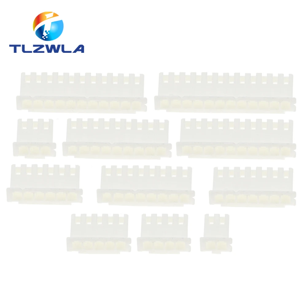 100Pcs JST XH2.54 2/3/4/5 Pin Terminals Plastic Shell Male Plug + Female Socket Wire Connector XH 2.54 2P 3P 4P 5P-14P