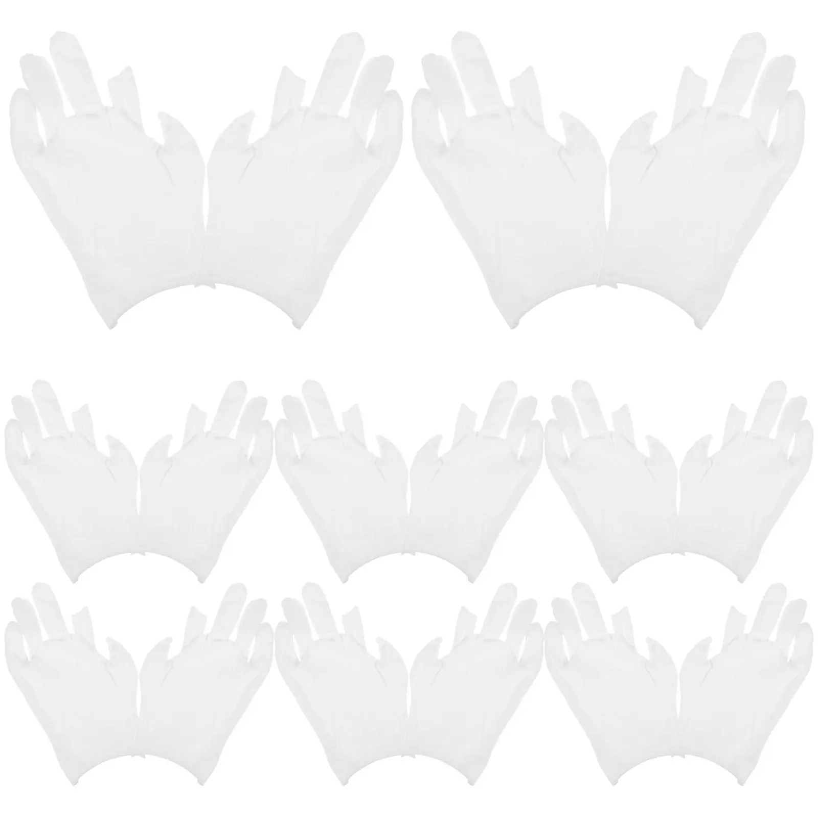 

12Pairs Working Cotton Gloves White for Dry Hands Moisturizing Overnight Use Comfortable Flexible Breathable Gloves for Women