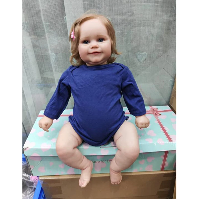 50CM Reborn Baby Doll Newborn Girl Baby Lifelike Real Soft Touch Maddie with Hand-Rooted Hair High Quality Handmade Art Doll