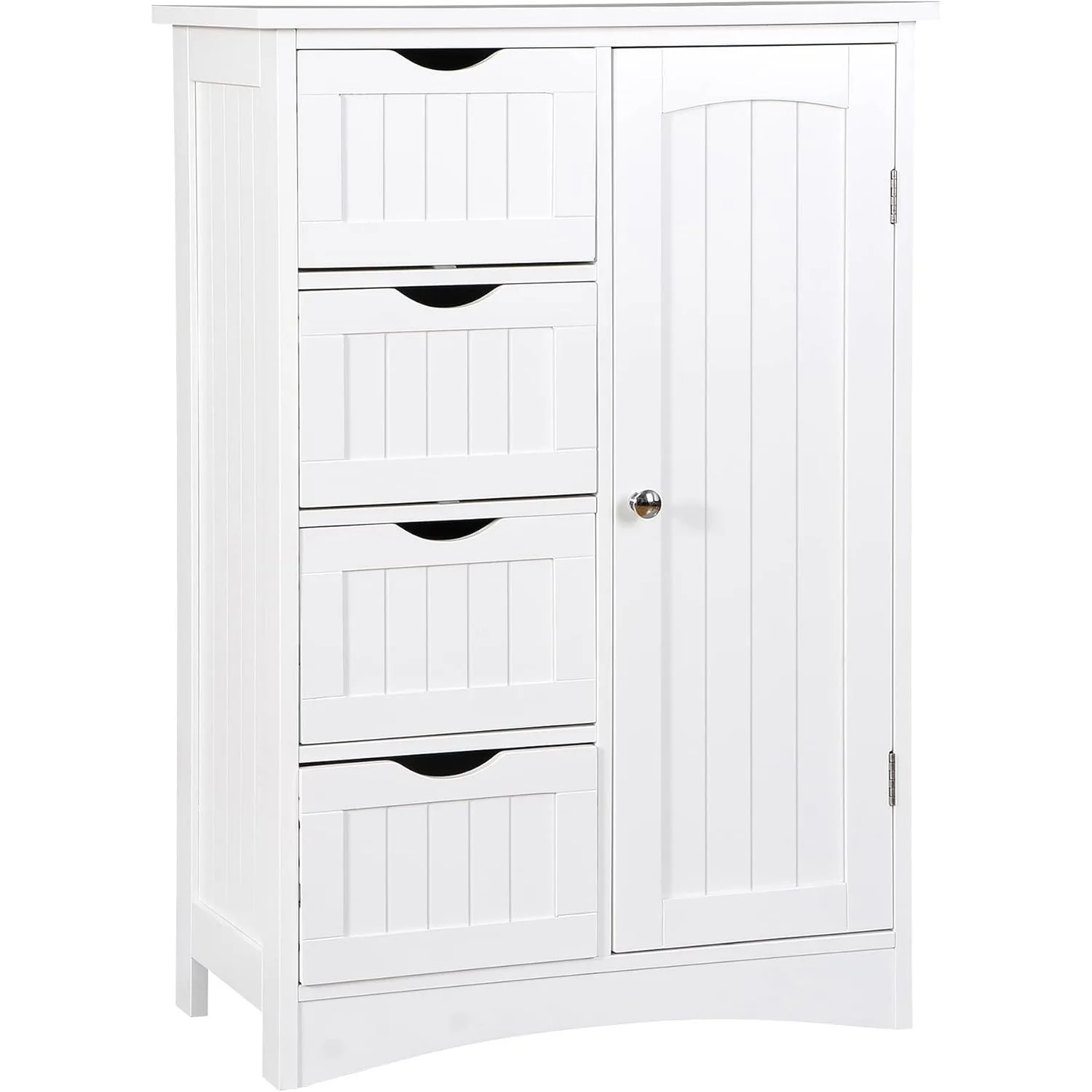 

Bathroom storage cabinet with 4 drawers and 1 cabinet, entrance home decoration furniture towel storage cabinet, white