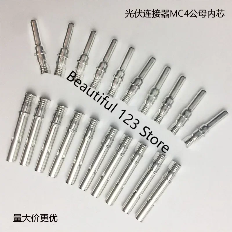 MC 4 Photovoltaic Connector Bus Core Solar Panel Connector Pin Fitting Positive and Negative Electrode Open Terminal