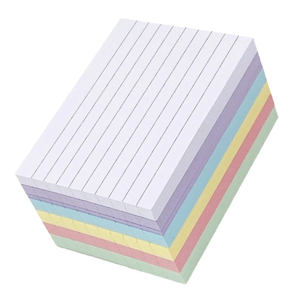 

300pcs Single-Sided Horizontal Note Cards A7 Lined Flashcards Smooth Writing Surface Ink-Resistant Study Exam Task Management