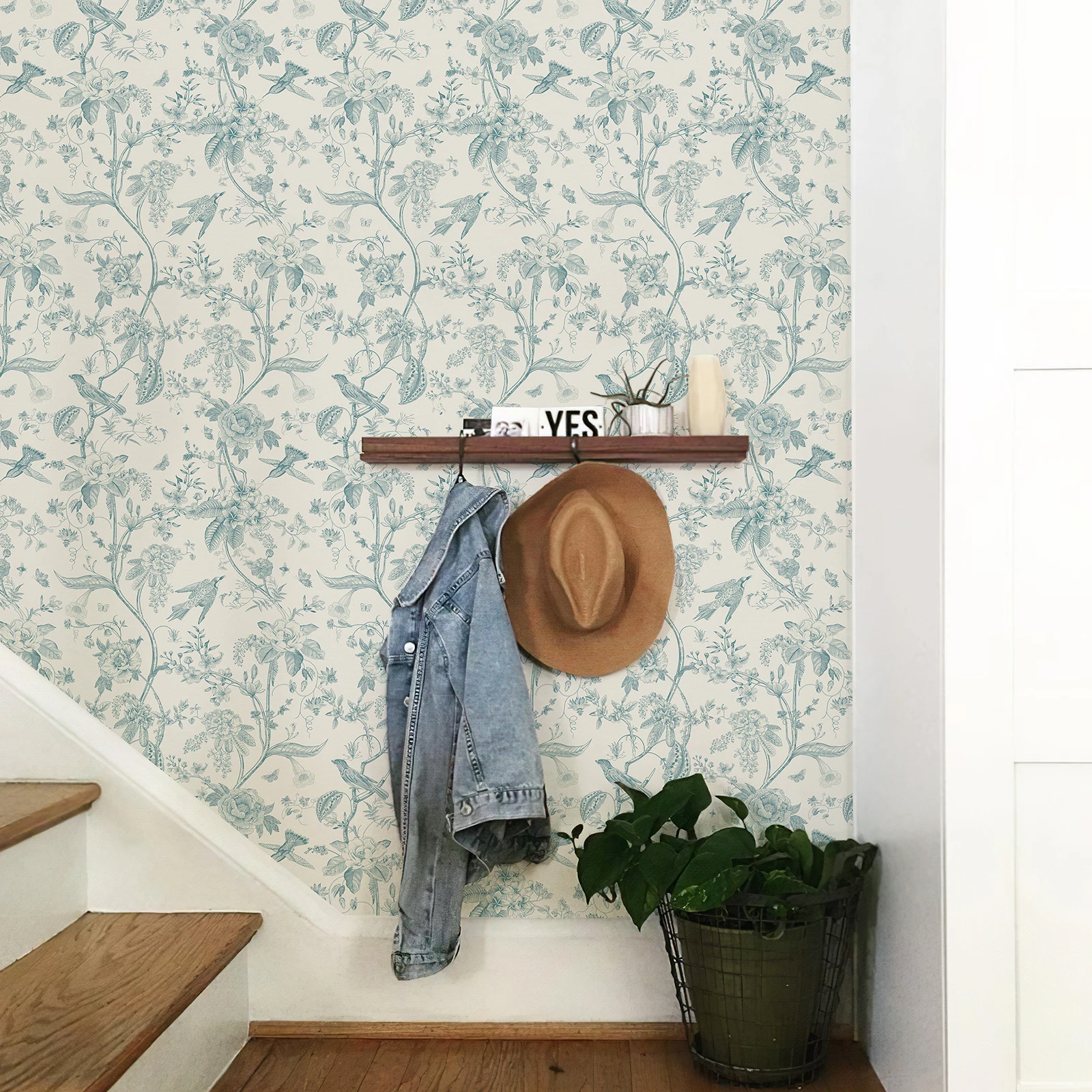 Classical Chinoiserie Blue Bir - đánh giá và giá Herbal Wallpaper