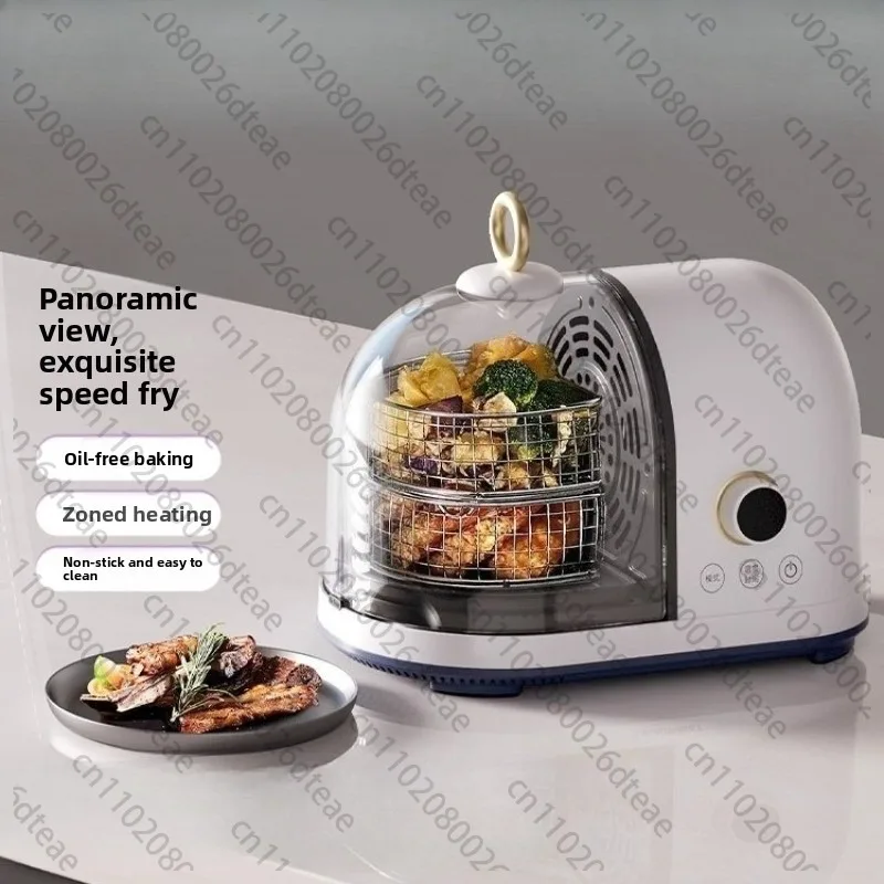 2L air fryer, household visual multi-function oil-free small mini electric fryer