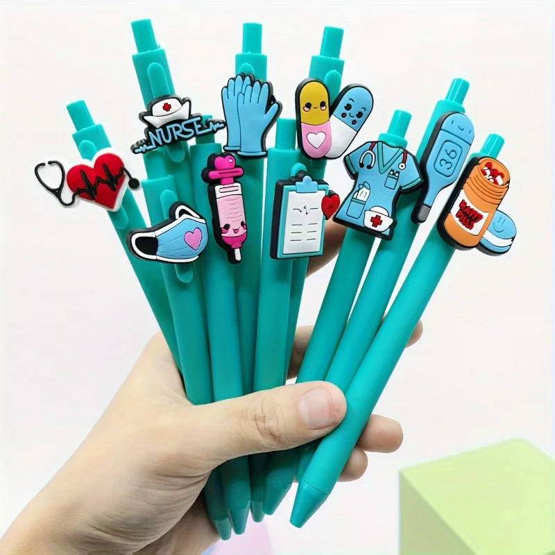 6/12/18 Pcs Nurse Doctor Writing Gel Pens Medical Record Pens Nurses Day Gift Randomized Style Great for nurses