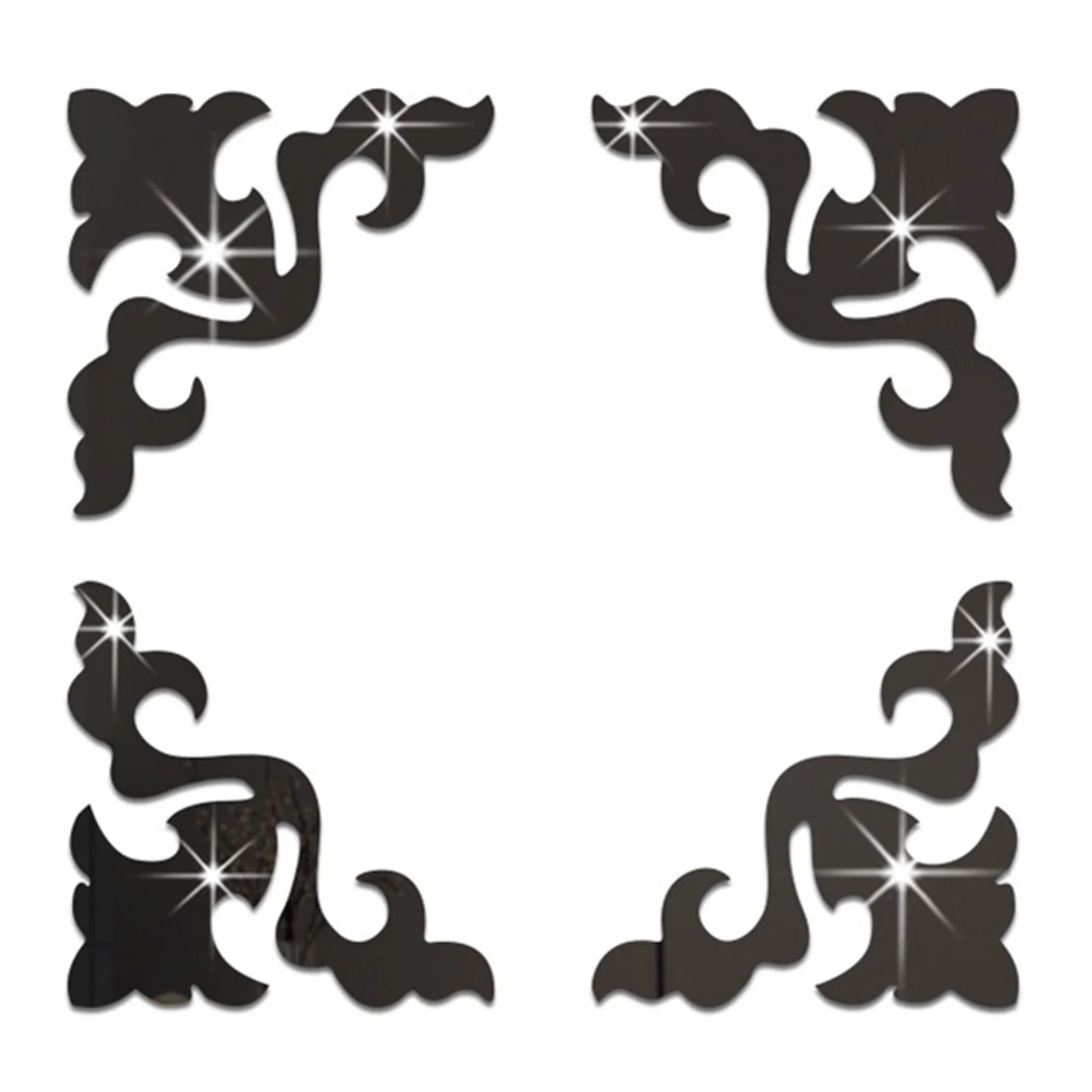 Enhance Home Decor with Unique for acrylic Mirror Stickers For DIY Combination Reflective for surface Brightens Room 4 PCS